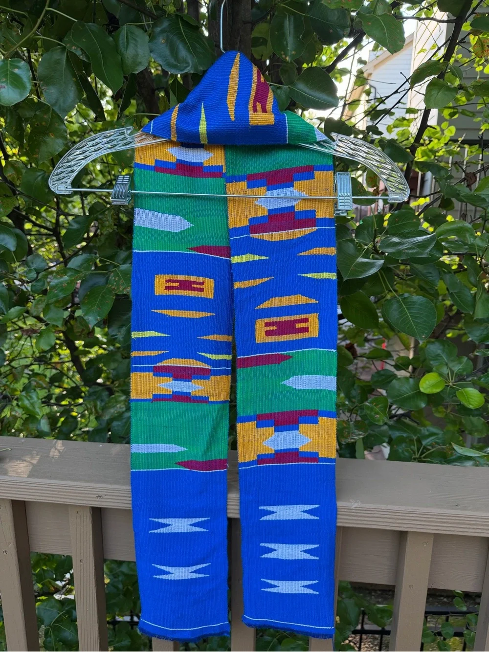 Handwoven Kente Cloth Graduation Stole